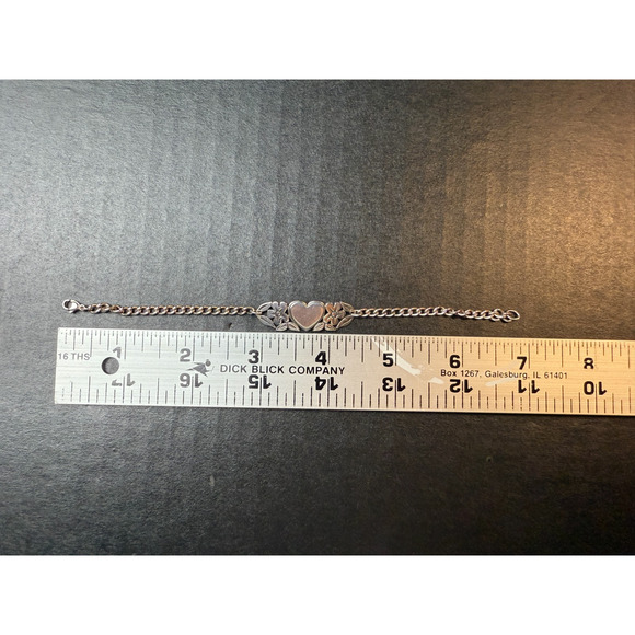 Retired James Avery Heart and Flowers Bracelet Sterling Silver - Picture 6 of 6